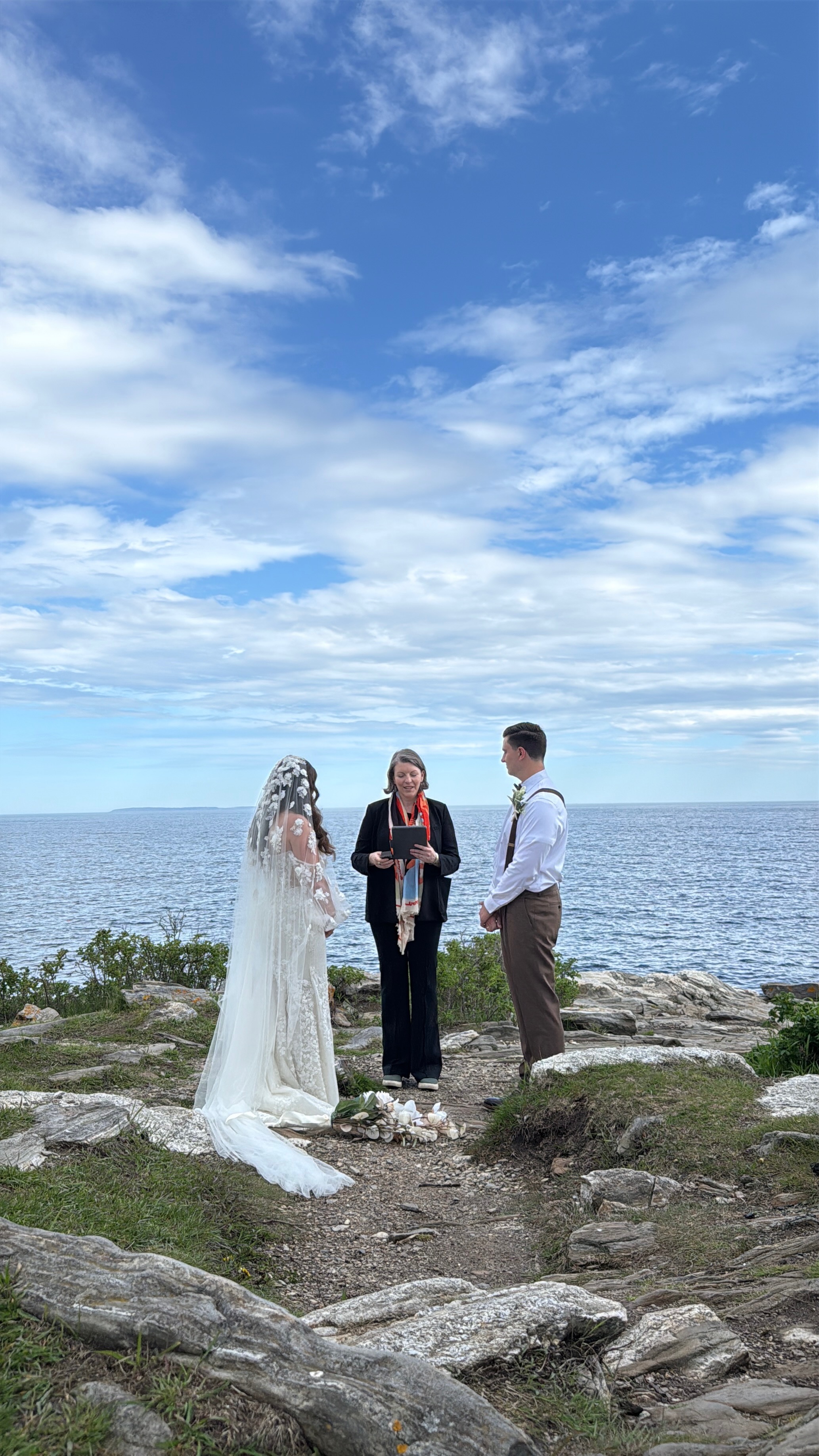 Waterfront wedding ceremony